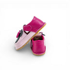 Pantofi barefoot din piele naturala Roz -fuxia Minnie