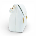 Rucsac din piele naturala pentru femei 2 in 1  Alb Smart