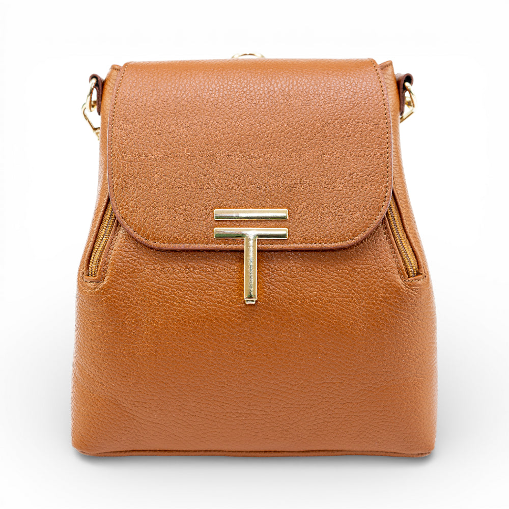 Rucsac din piele naturala pentru femei 2 in 1  Camel Smart