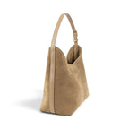 Geanta din piele naturala Suede Caramel Thianna