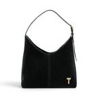 Geanta din piele naturala Suede Black  Thianna