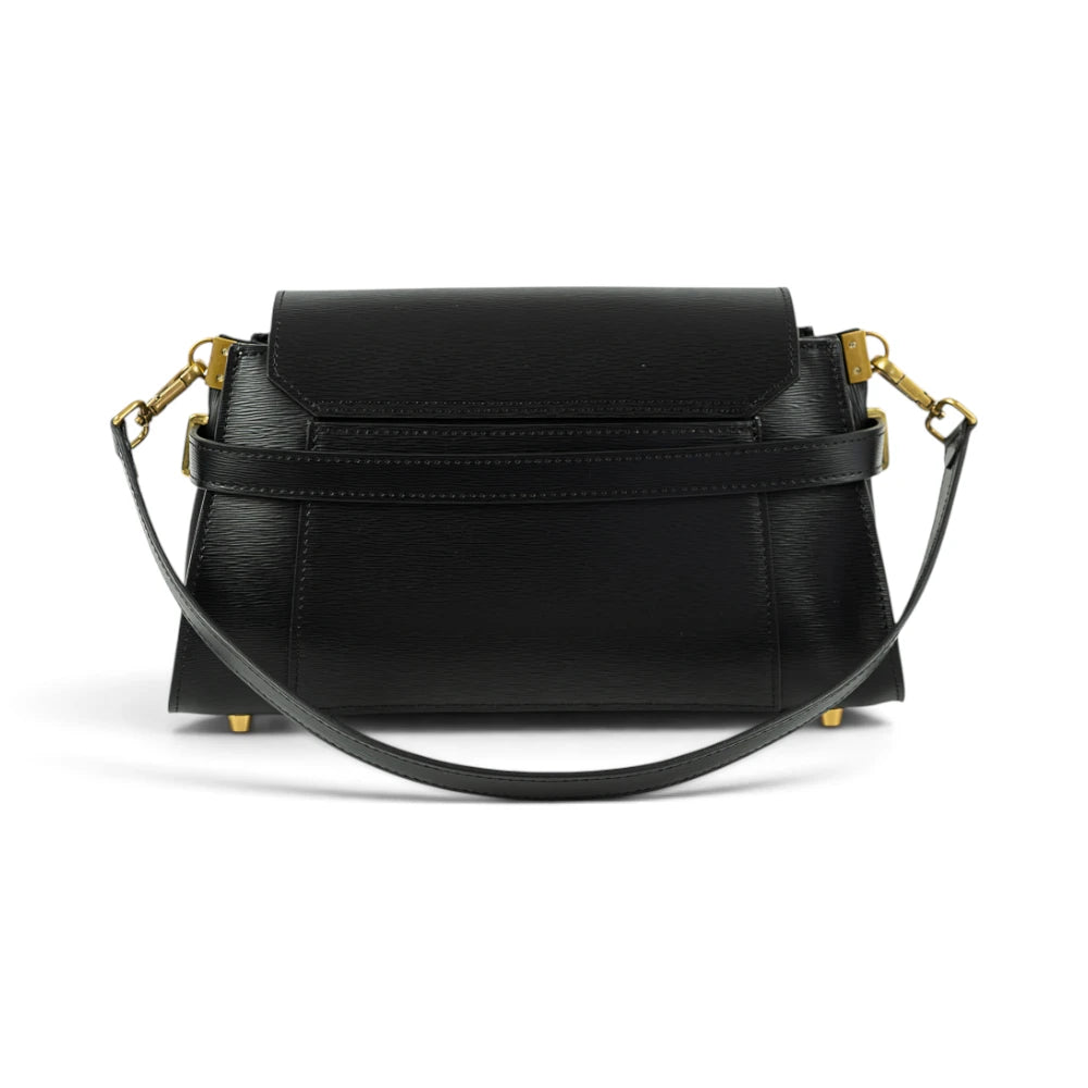 Geanta din piele naturala Black Saffiano Bella