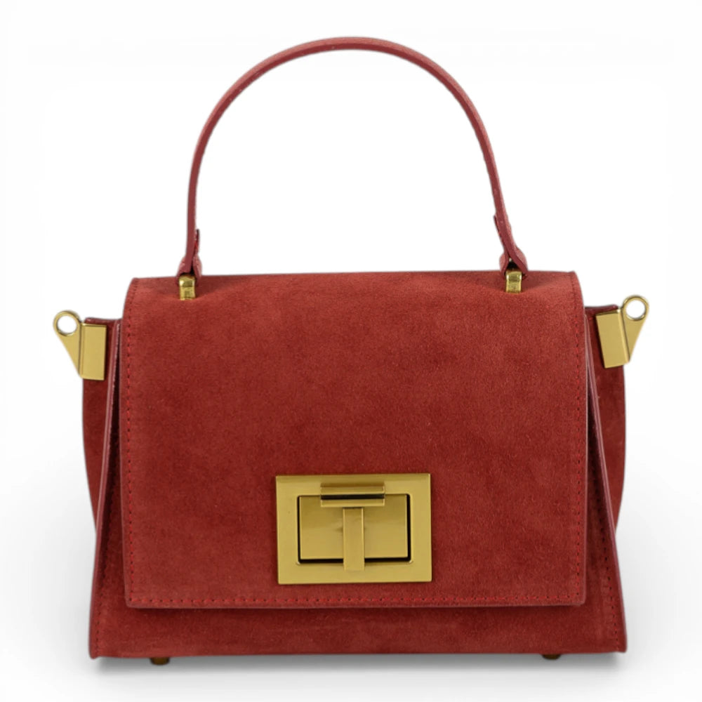 Geanta din piele naturala Blood Suede MICRO POLINE