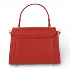 Geanta din piele naturala Red parmellato MINI POLINE editie limitata