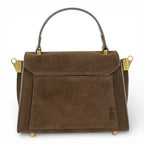 Geanta din piele naturala Chocolate suede MINI POLINE editie limitata