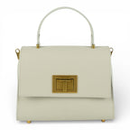 Geanta din piele naturala Cloud dancer parmellato MINI POLINE