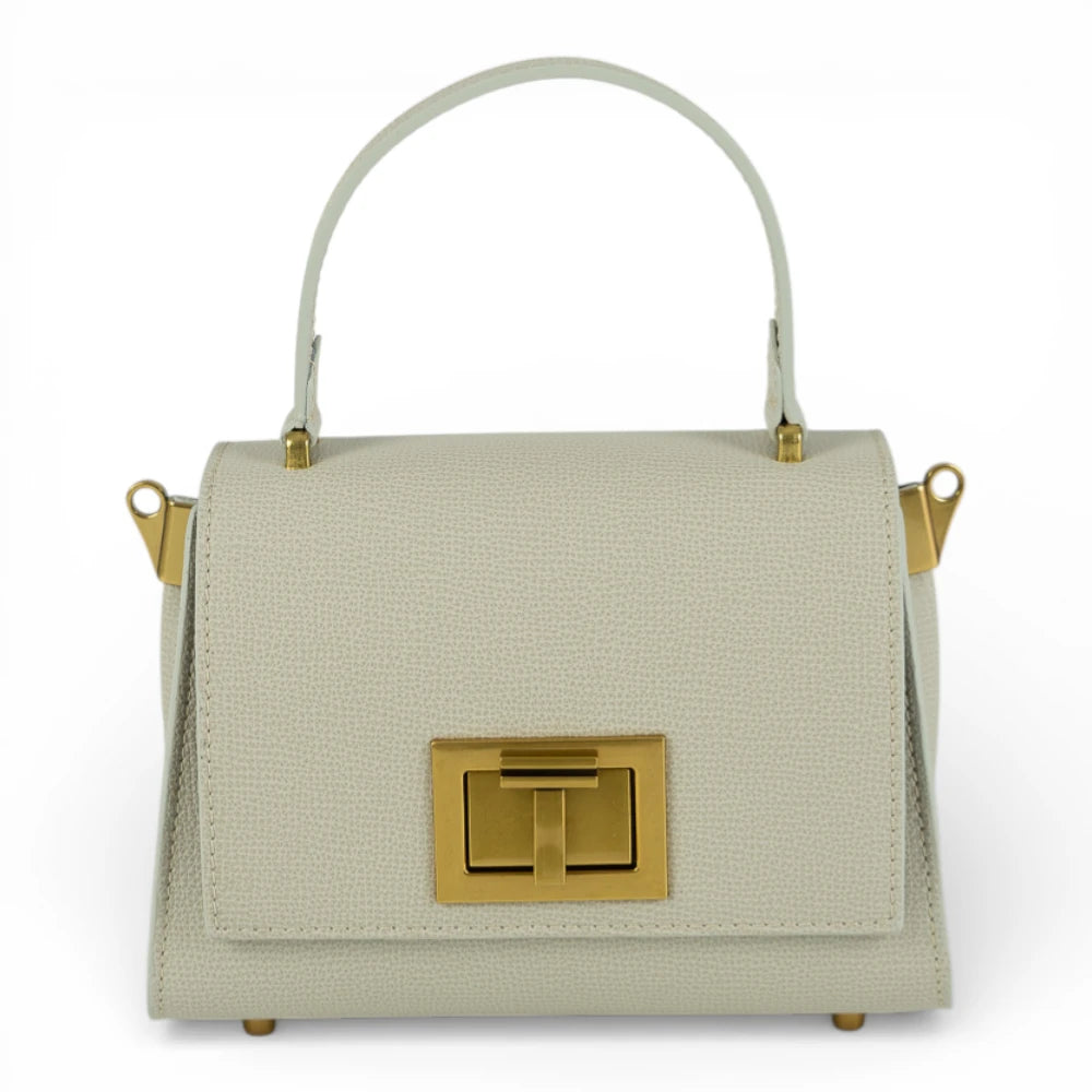 Geanta din piele naturala Cloud dancer parmellato MICRO POLINE