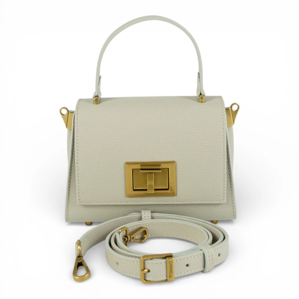 Geanta din piele naturala Cloud dancer parmellato MICRO POLINE