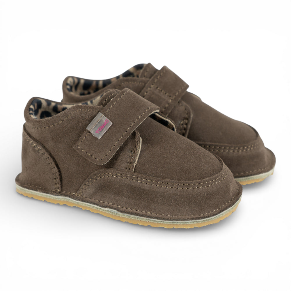 Ghete barefooot din piele naturala Praline Suede