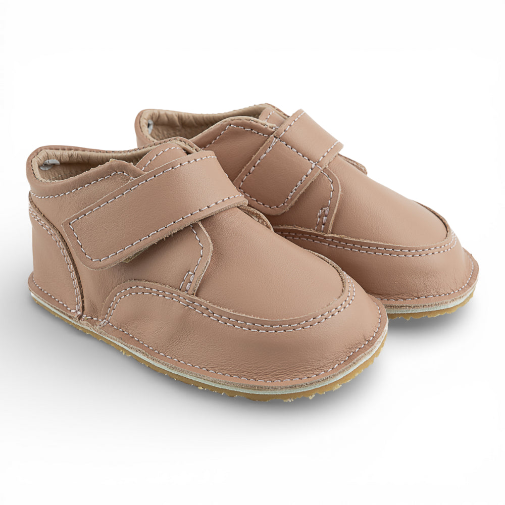 Ghete barefooot din piele naturala Roz prafuit royal Imagine secundară a produsului