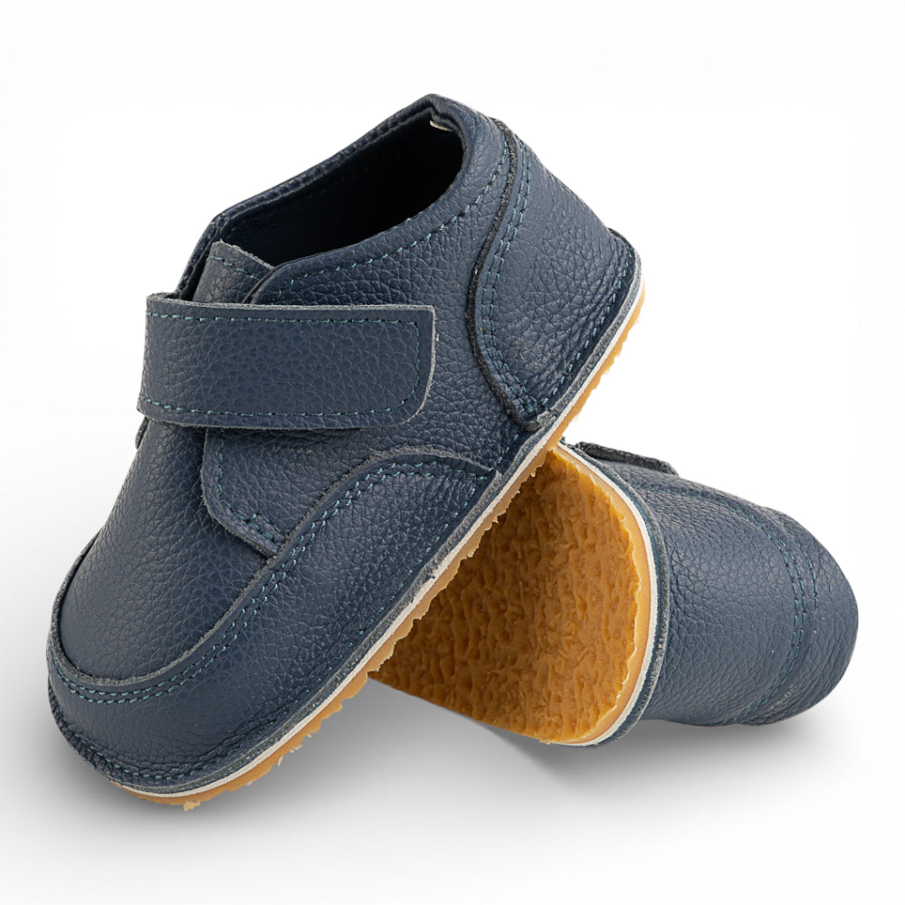 Ghete barefooot din piele naturala Bleumarin