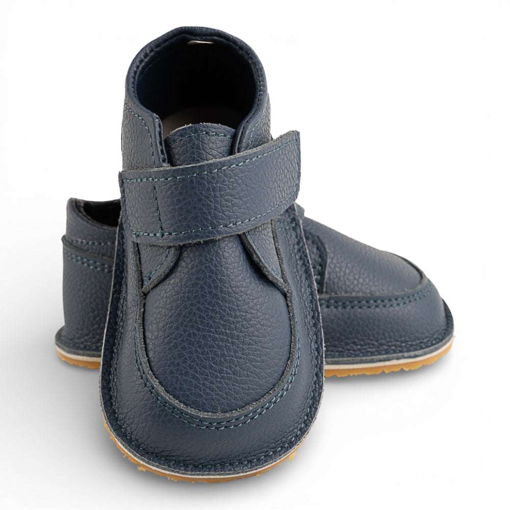 Ghete barefooot din piele naturala Bleumarin