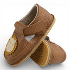 Pantofi barefoot din piele naturala Maro Leut