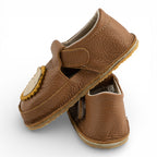 Pantofi barefoot din piele naturala Maro Leut