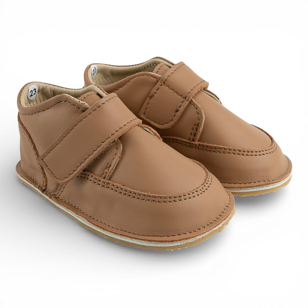 Ghete barefooot din piele naturala  Camel Imagine secundară a produsului