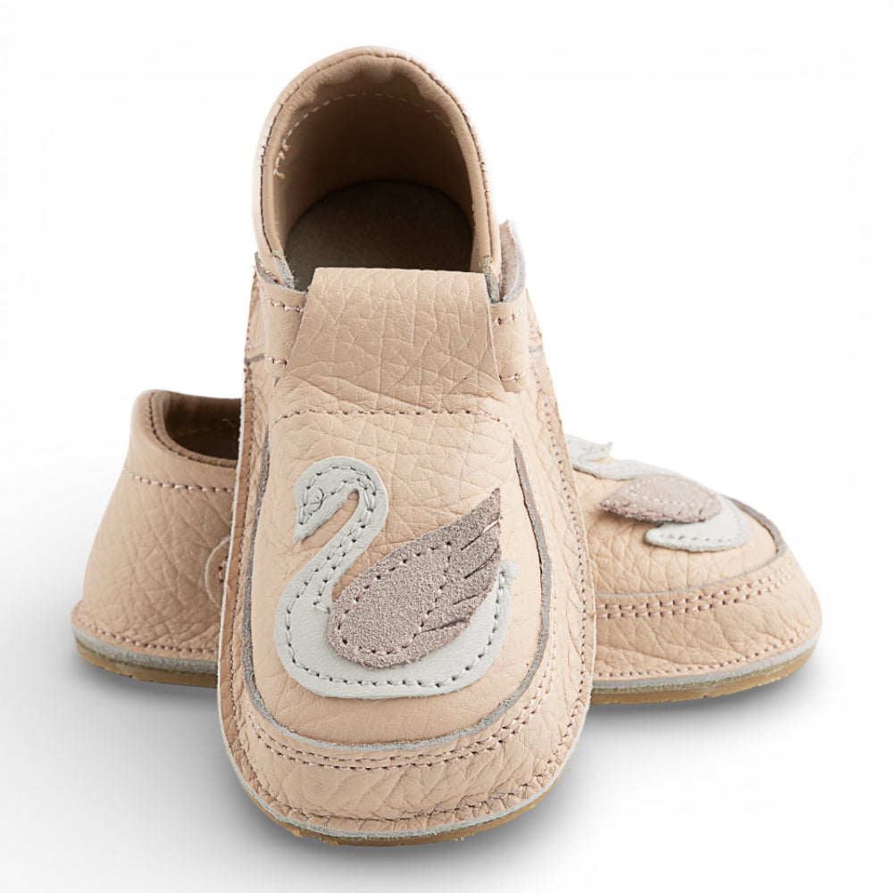 Pantofi barefoot din piele naturala Nude rose Lebada Imagine principală a produsului