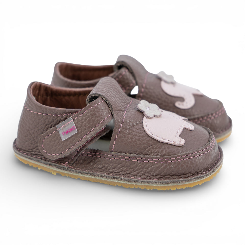 Pantofi barefoot din piele naturala Plamaniu Elefantica