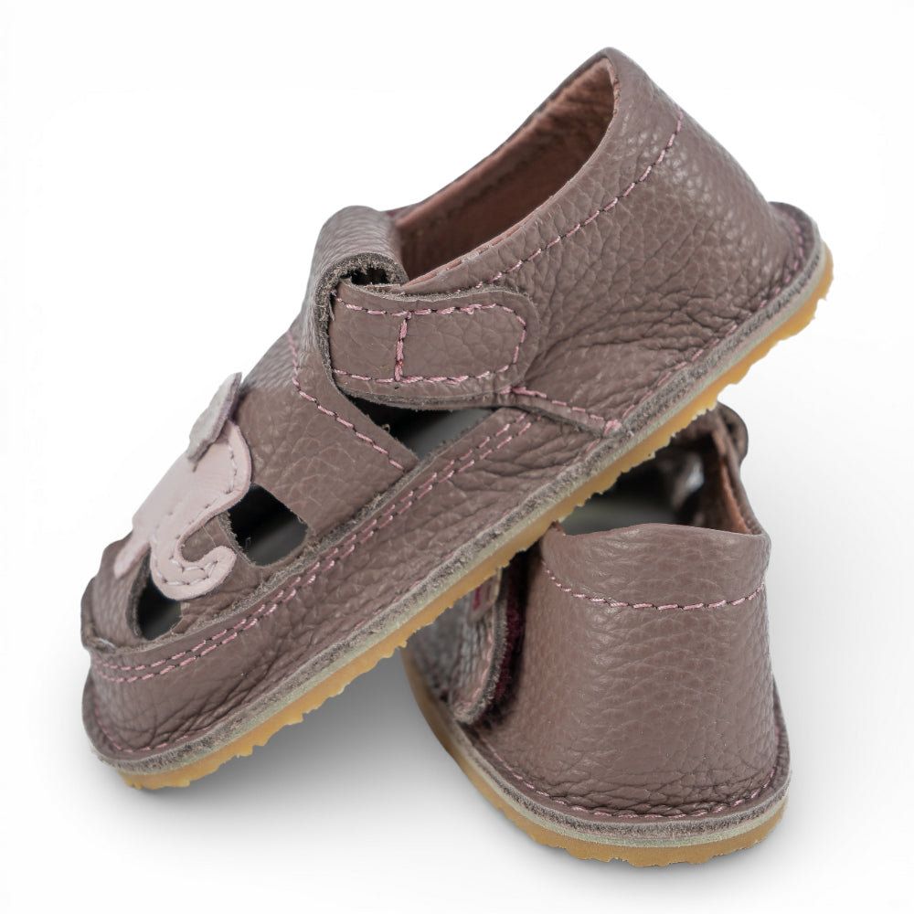 Sandale barefoot din piele naturala Plamaniu Elefantica