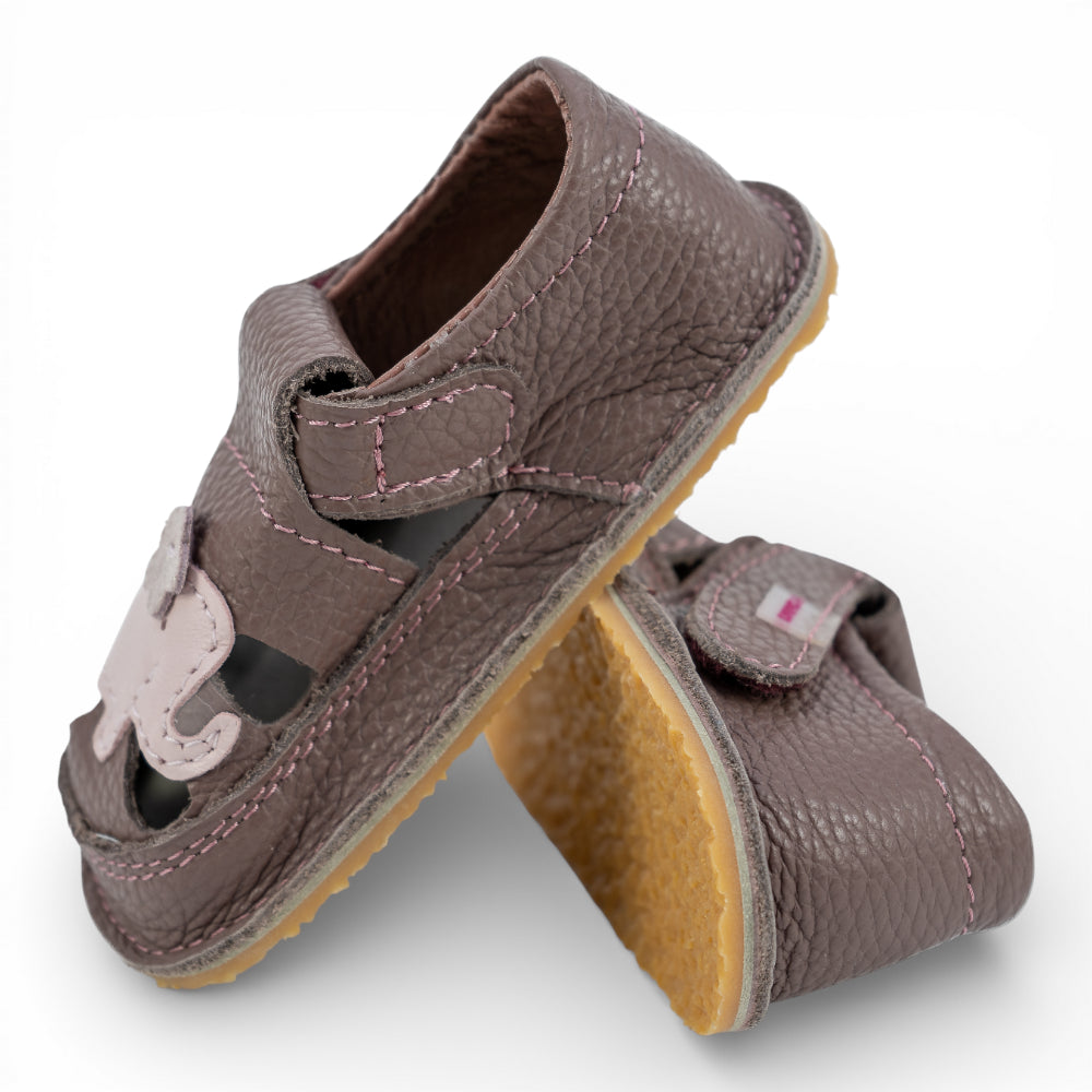 Sandale barefoot din piele naturala Plamaniu Elefantica