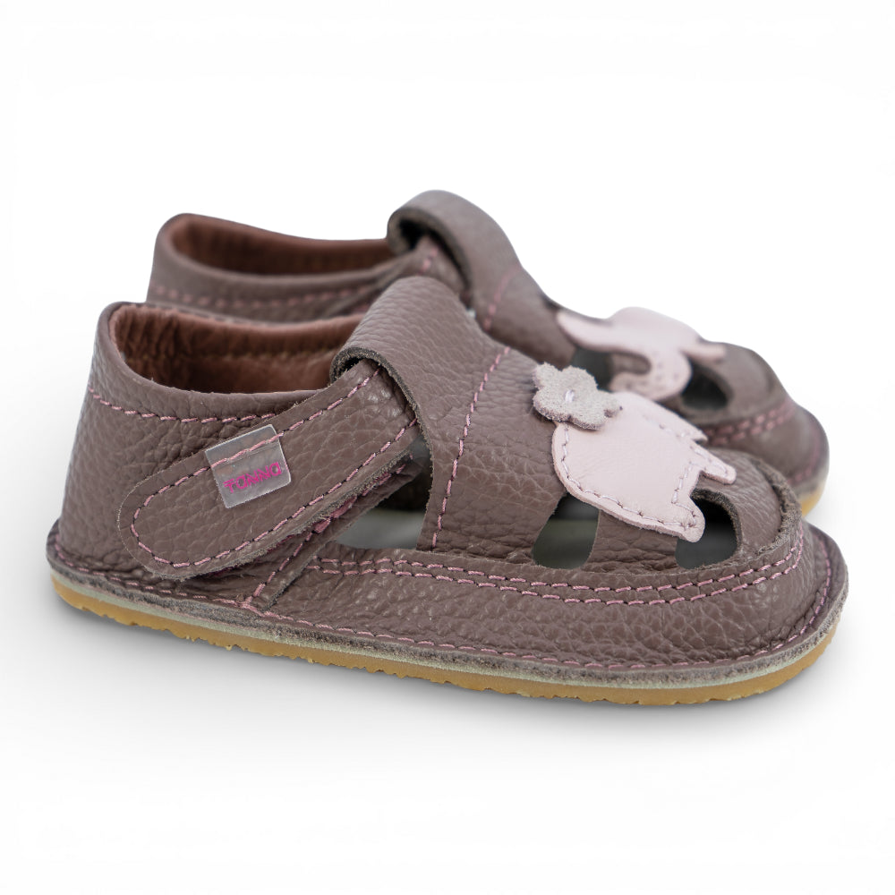 Sandale barefoot din piele naturala Plamaniu Elefantica