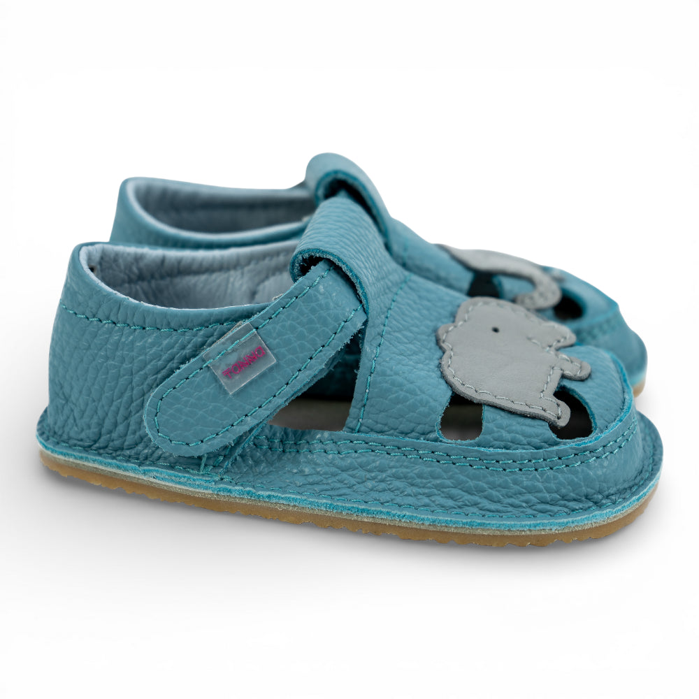 Sandale barefoot din piele naturala Aqua Elefantel Imagine secundară a produsului