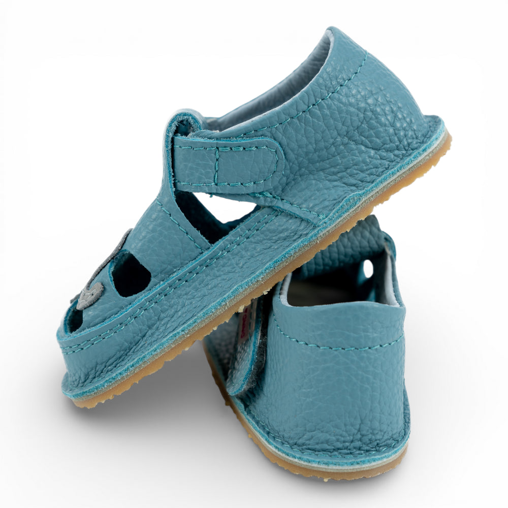 Sandale barefoot din piele naturala Aqua Elefantel