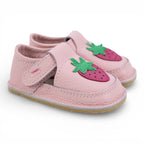 Pantofi barefoot din piele naturala Roz Capsunica