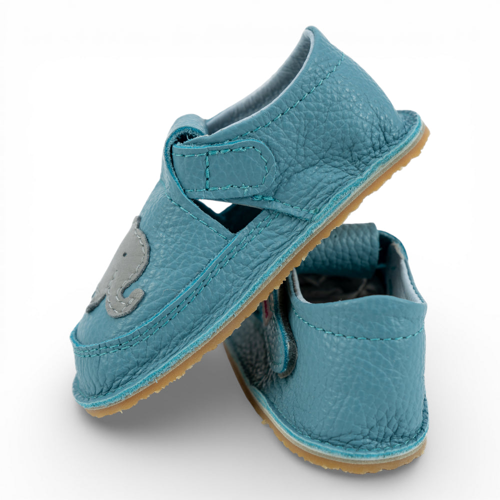 Pantofi barefoot din piele naturala Aqua Elefantel