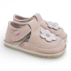 Pantofi barefoot din piele naturala Nude Floricica