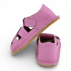 Sandale barefoot din piele naturala Roz Buburuza