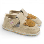 Pantofi barefoot din piele naturala Bej Maimuta Baiat