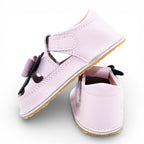 Sandale barefoot din piele naturala Lila Roz pudrat Minnie