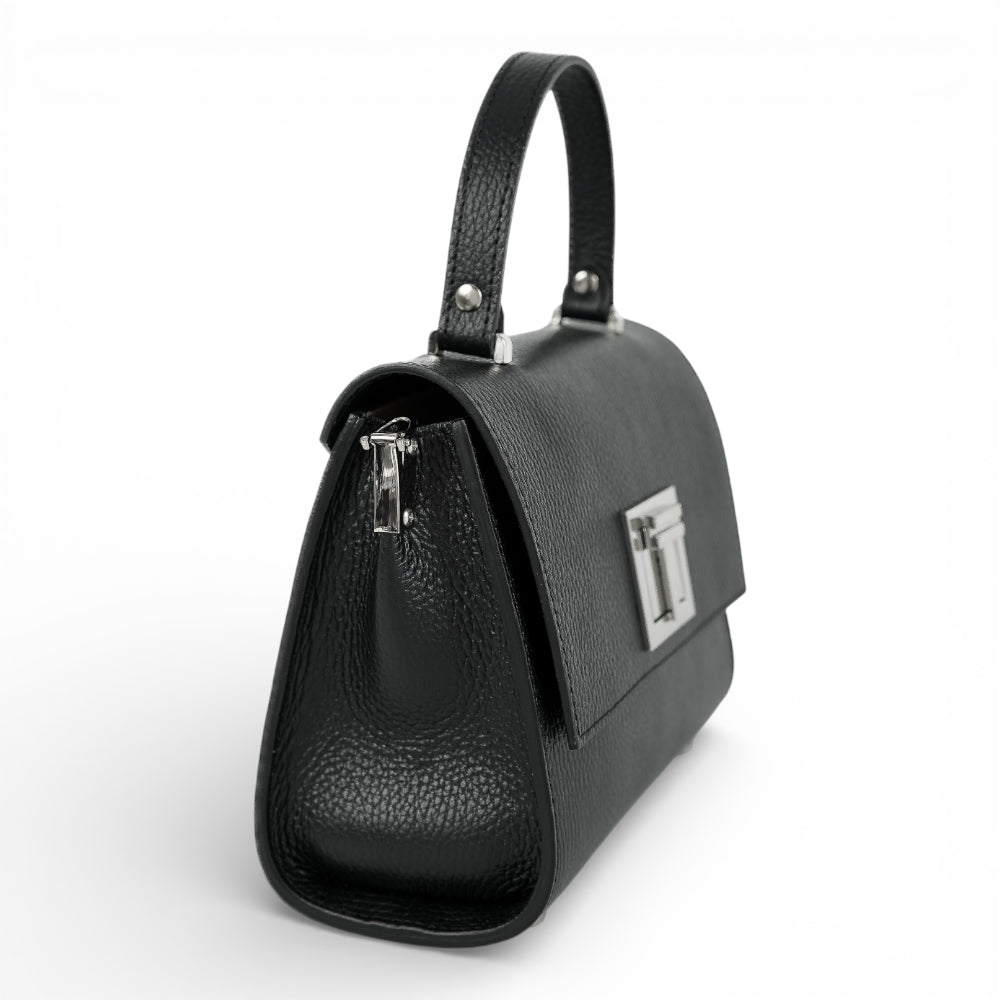 Geanta din piele naturala Negru MINI POLINE