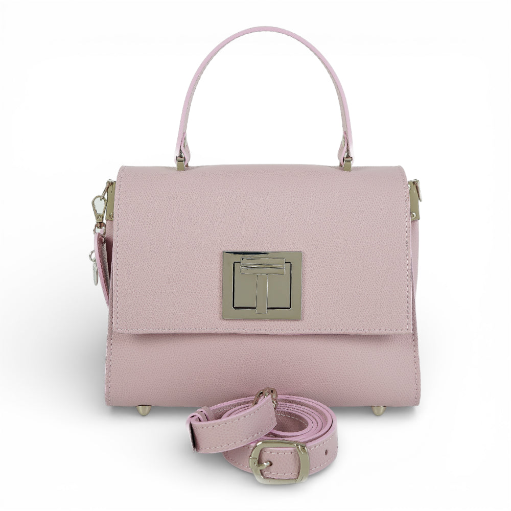 Geanta din piele naturala Roz MINI POLINE Imagine secundară a produsului