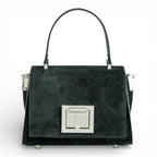 Geanta din piele naturala Negru Suede MICRO POLINE