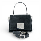 Geanta din piele naturala Negru Suede MICRO POLINE