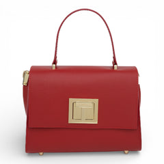 Geanta din piele naturala Rosu MINI POLINE