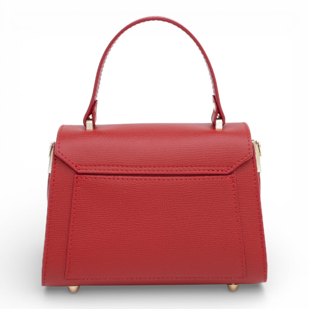 Geanta din piele naturala Rosu MICRO POLINE