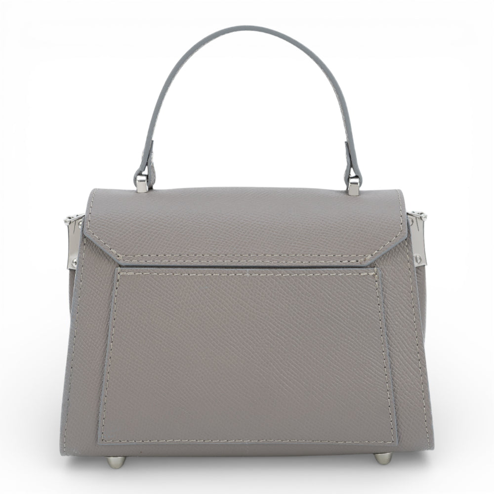 Geanta din piele naturala Grej MICRO POLINE
