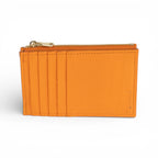 Portcard din piele naturala Orange Tanna