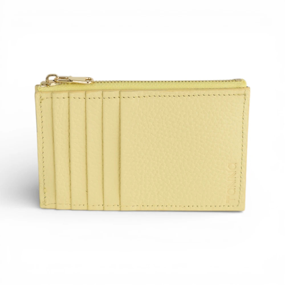 Portcard din piele naturala Yellow Tanna Imagine secundară a produsului