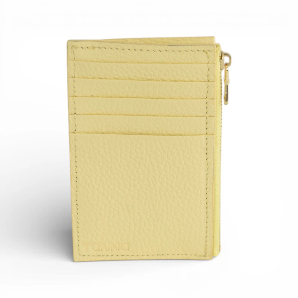 Portcard din piele naturala Yellow Tanna Imagine principală a produsului