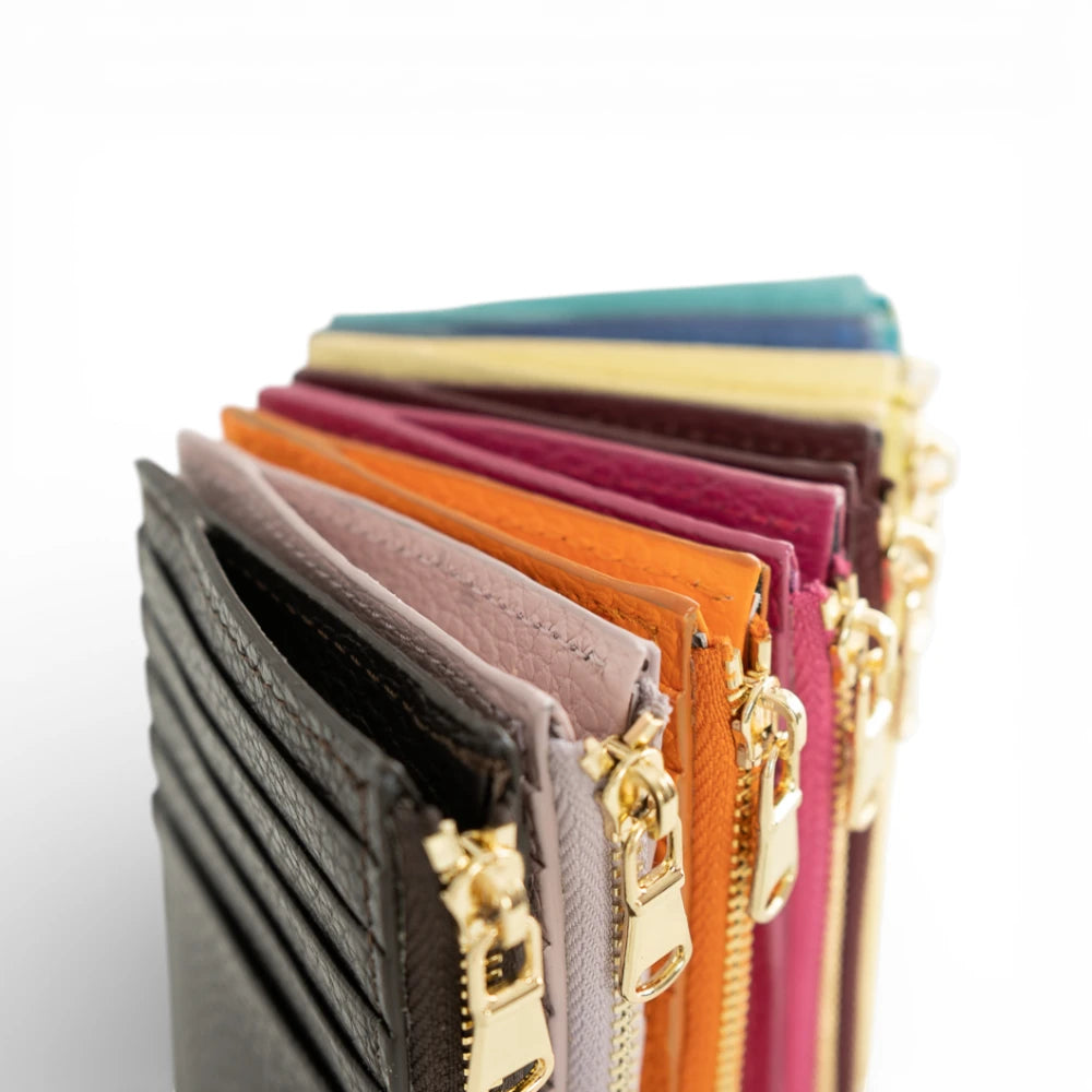 Portcard din piele naturala Roz Tanna