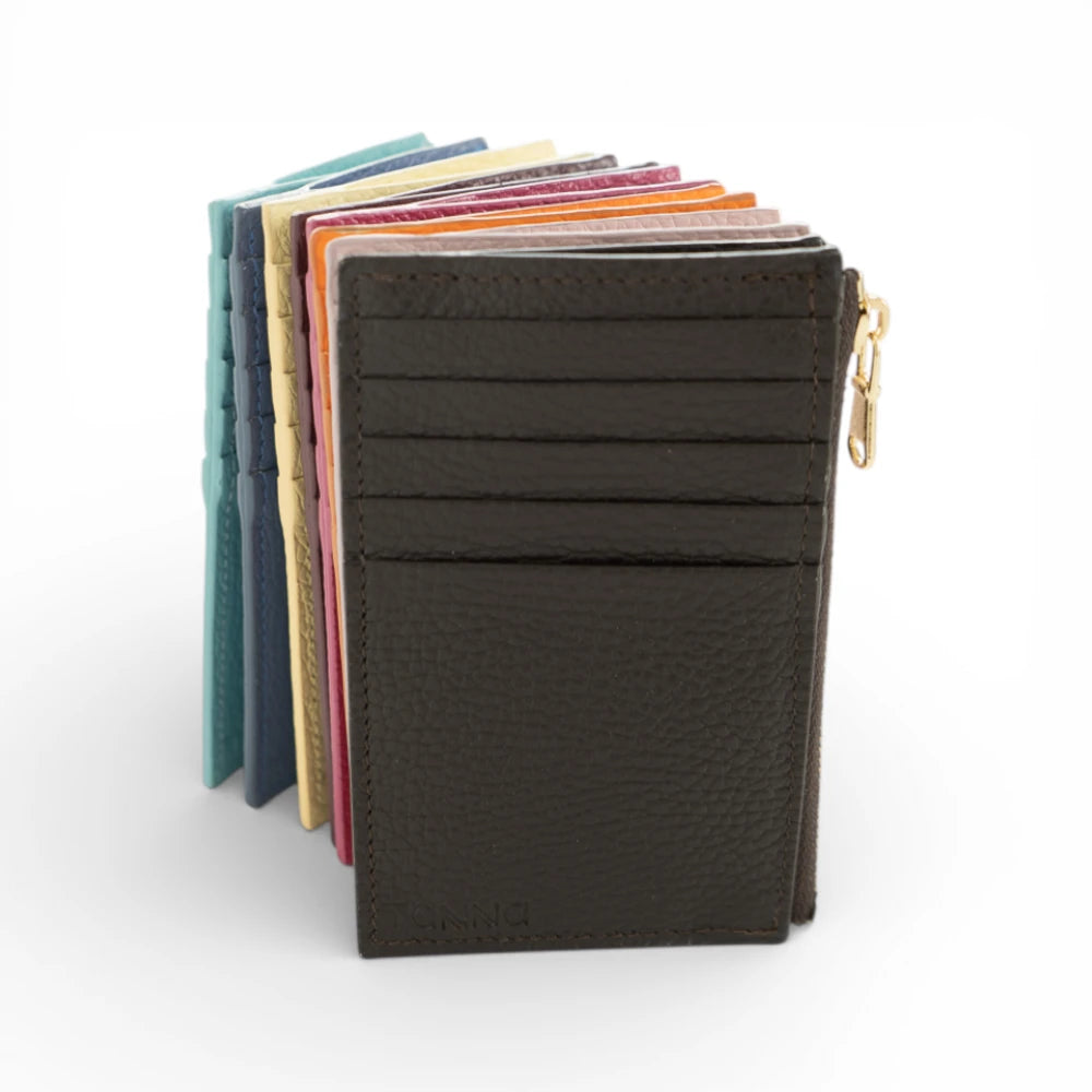 Portcard din piele naturala Chocolate Tanna