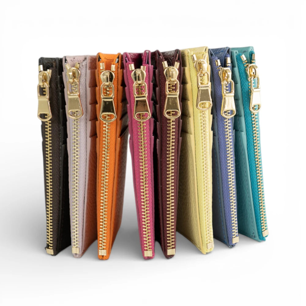 Portcard din piele naturala Fuxia Tanna