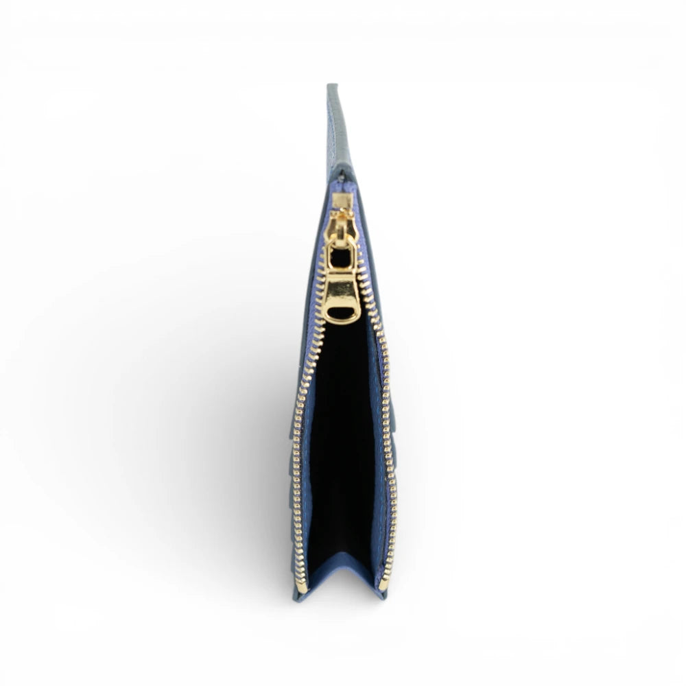 Portcard din piele naturala Blue Jeans Tanna