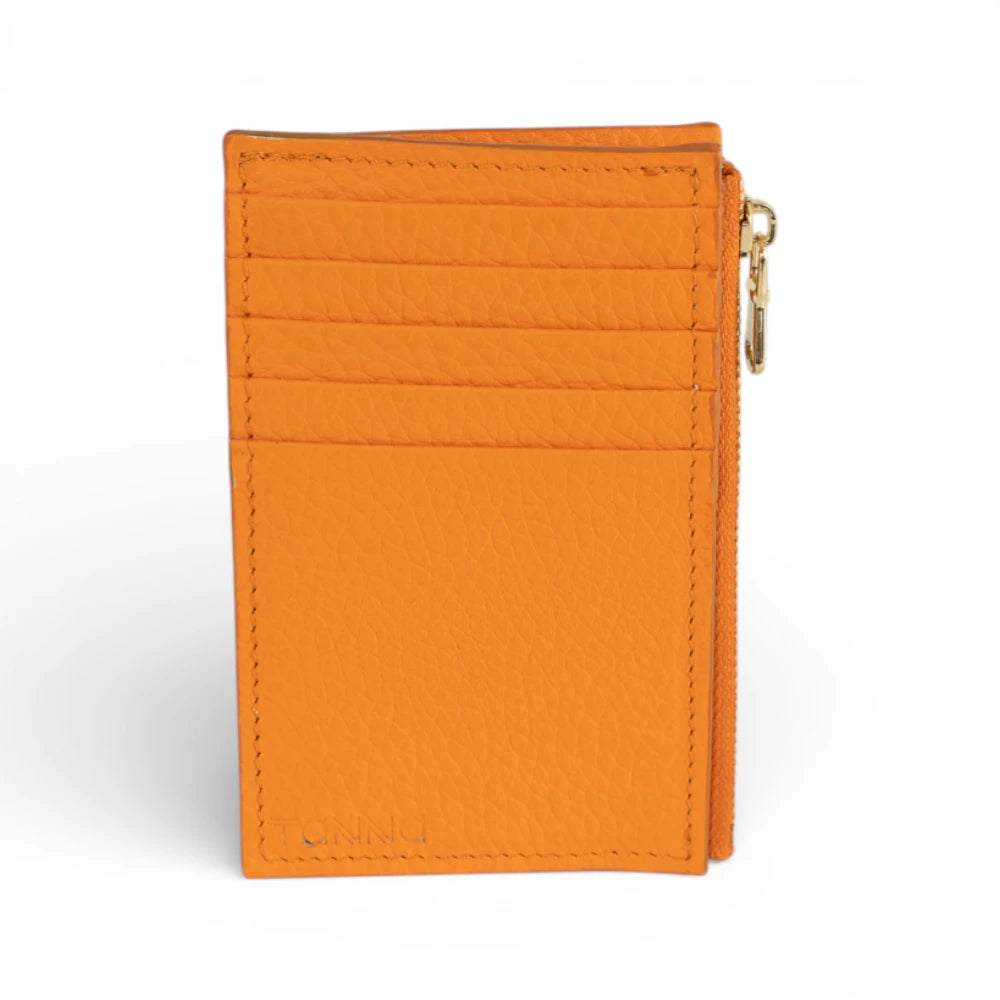 Portcard din piele naturala Orange Tanna Imagine principală a produsului