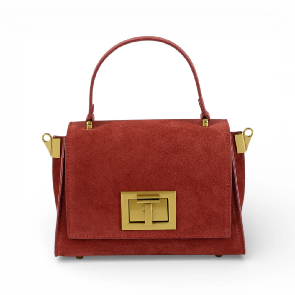 Geanta din piele naturala Blood Suede MICRO POLINE