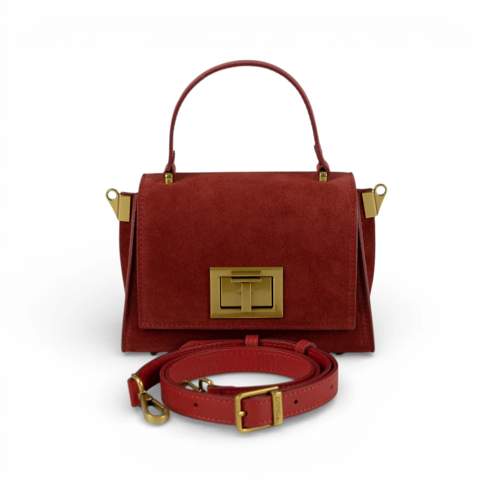 Geanta din piele naturala Blood Suede MICRO POLINE