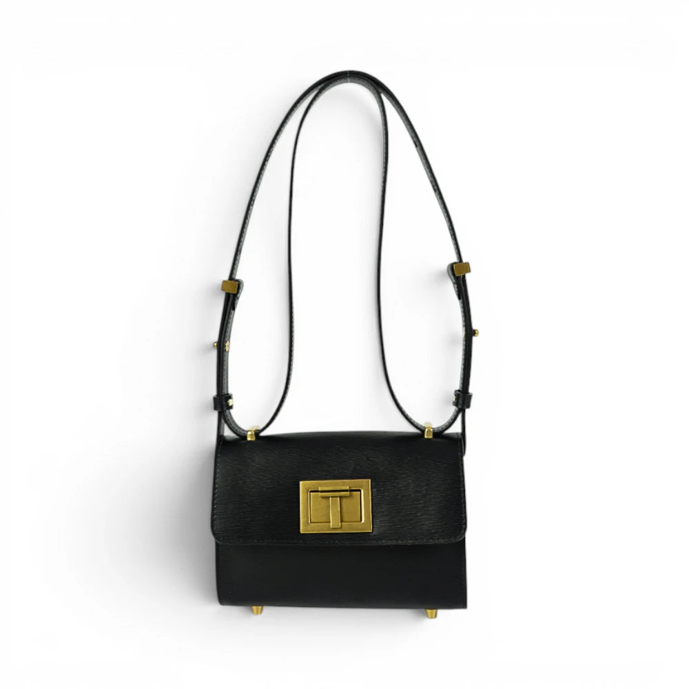Geanta din piele naturala Neagra Sophie